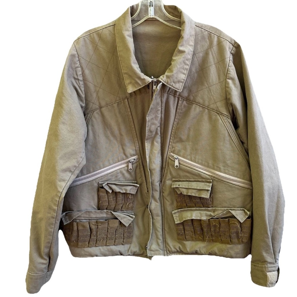 Vintage 90s Columbia Hunting Jacket Men M Shooting Hunting Shell Pockets Sleeves